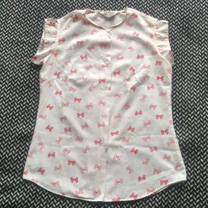 1950s 1960s 1970s Vintage Novelty Print Sleeveless Blouse 50s 60s 70s